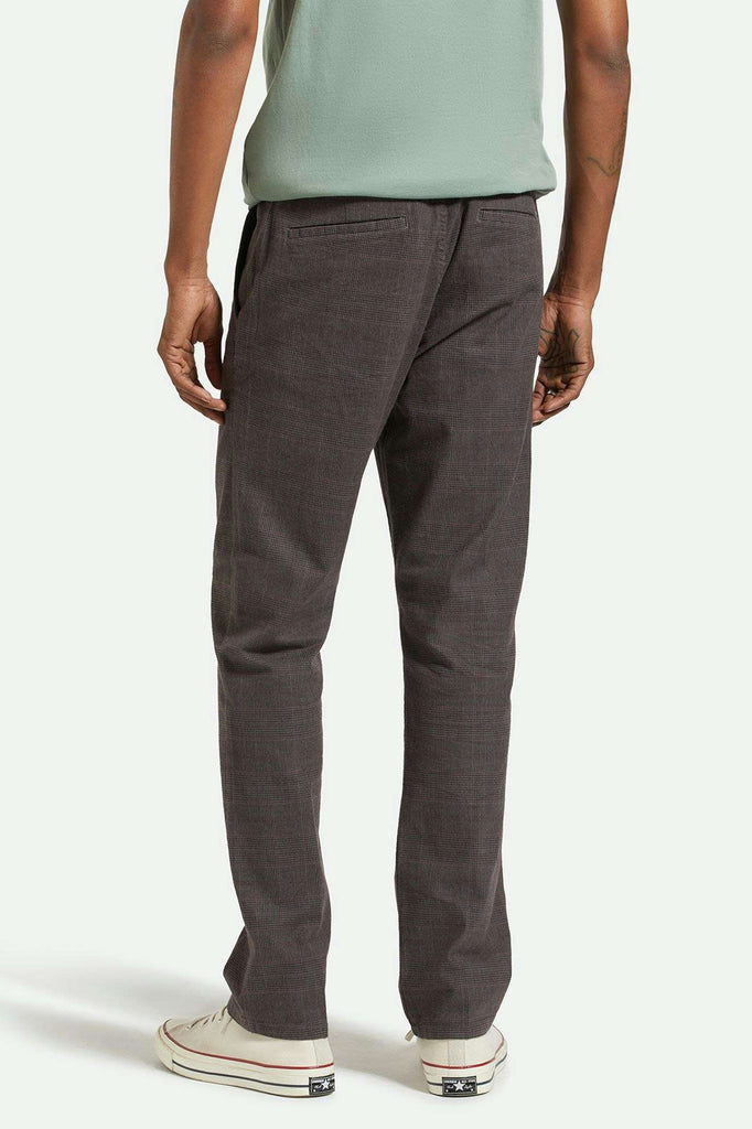 Men's Back Fit Image | Choice Chino Regular Pant - Black Houndstooth