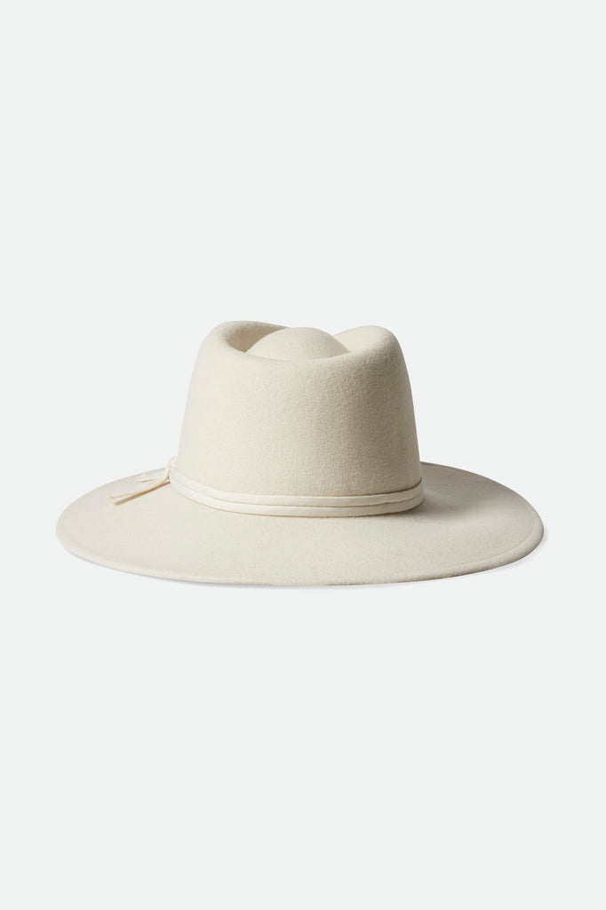 Brixton Women's Joanna Felt Packable Hat - Off White | Back