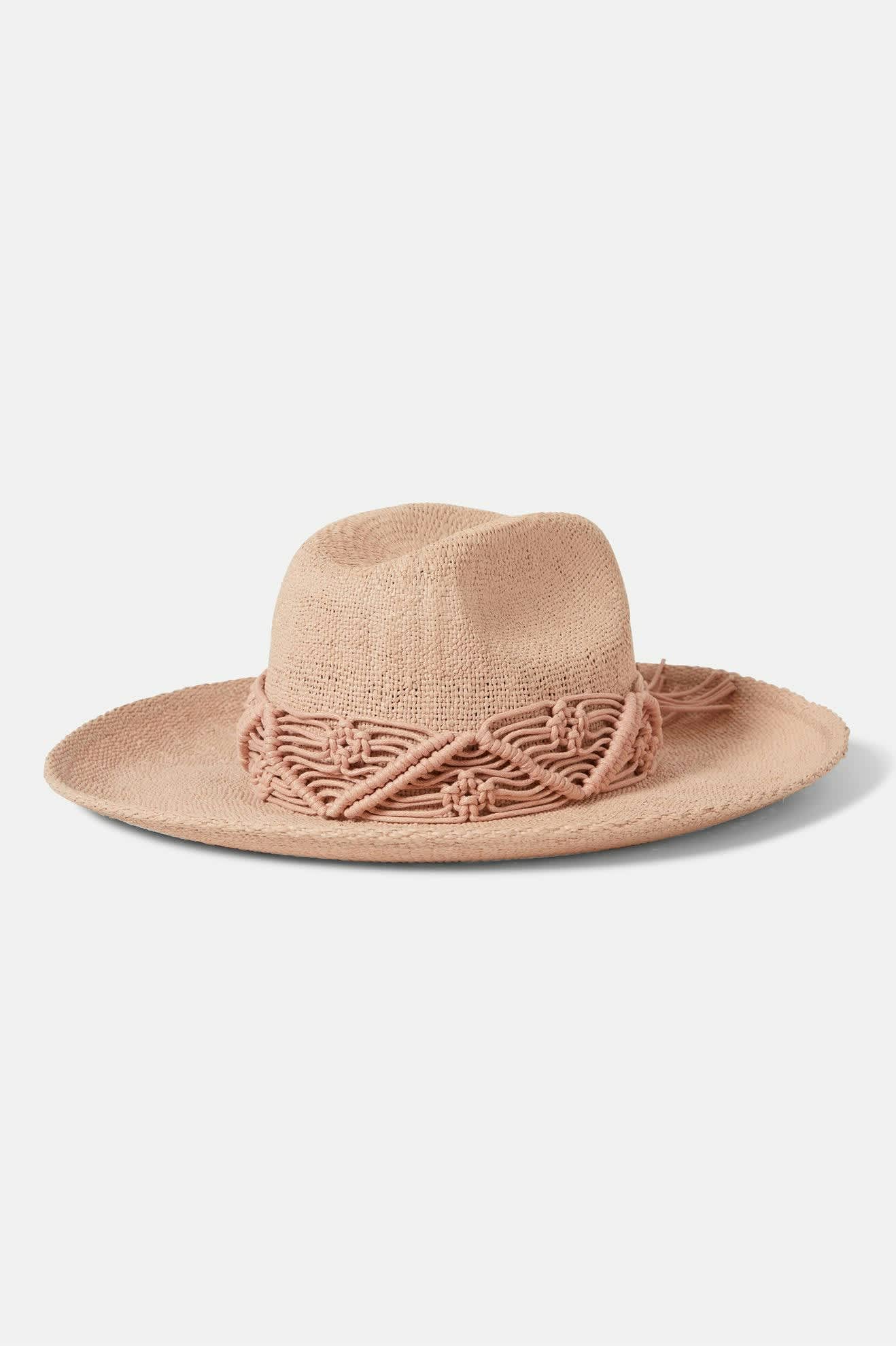 Women's Matteo Straw Hat in the color Soft Pink - Front Product View