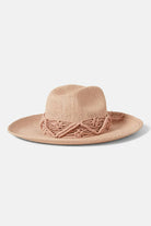 Women's Matteo Straw Hat in the color Soft Pink - Front Product View