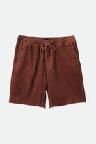 Brixton Men's Madrid II Corduroy Short 5" - Sepia Cord | Profile
