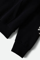 Men's Smile Always Relaxed Hoodie in the color Black Worn Wash - Additional Laydown image