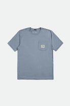 Brixton Men's Woodburn S/S Tailored Pocket Tee - Dusty Blue | Profile