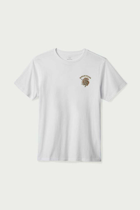 Brixton Men's El Toro S/S Tailored T-Shirt - White | Profile