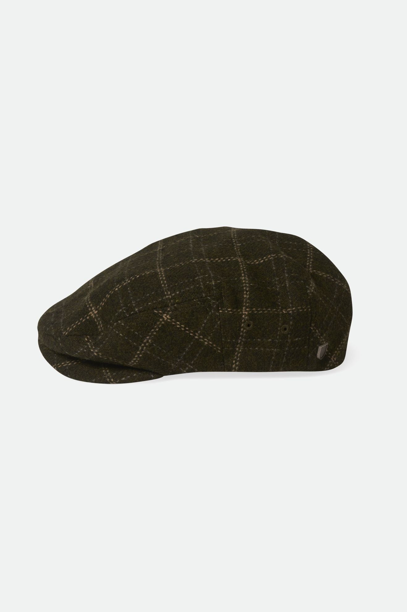Brixton Unisex Hooligan Lightweight Flat Cap - Moss/Beige | Extra Shot
