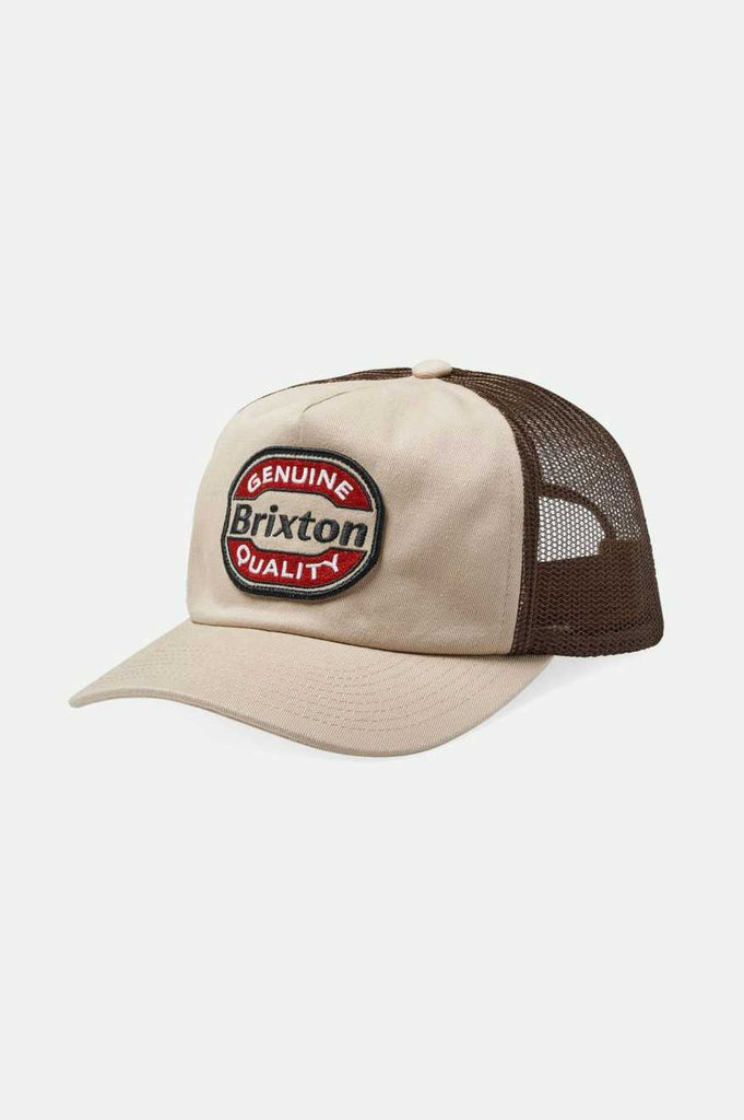 Brixton Men's Keaton Netplus Trucker Hat - Sand/Sepia | Profile