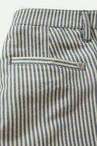 Women's Bedford Pant in the color Azure Blue Pinstripe - Additional Laydown image