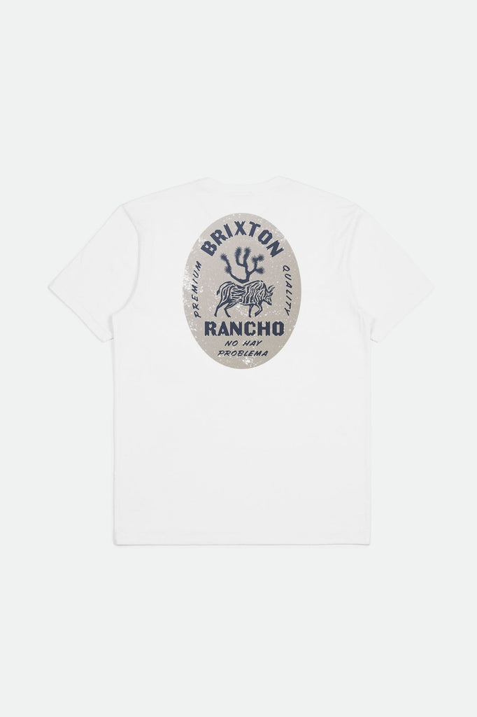 Brixton Men's Rancho S/S Tailored Tee - White | Back