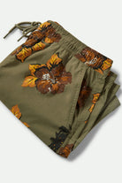 Men's Everyday Stretch Hybrid Short 7" in the color Olive Surplus Floral - Additional Laydown image