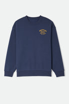 Men's Straton Crew in the color Washed Navy - Front Product Laydown Image