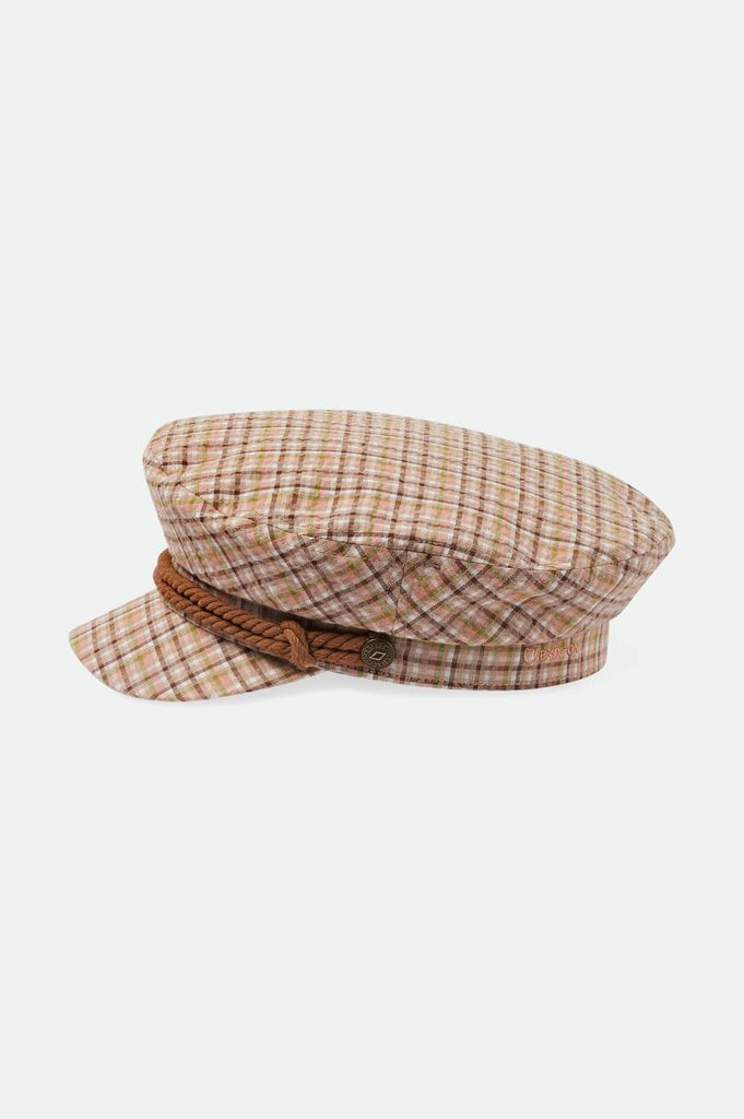 Brixton Fiddler Fisherman Cap - Sand Plaid