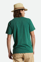 Men's Fit, Back View | Vintage Reserve S/S Tee - Trekking Green Sol Wash