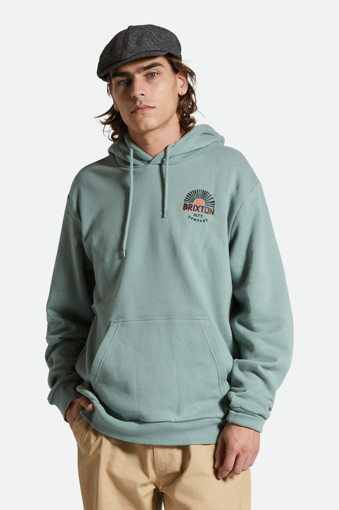 Men's Fit, Front View | Rising Sun Hood - Chinois Green