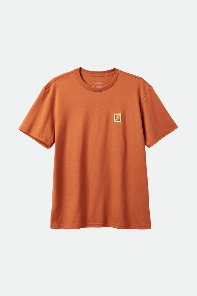 Brixton Men's Builders S/S Standard Tee - Terracotta | Profile