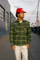 Men's Bowery Heavyweight L/S Flannel in the color Cypress Green/Black - Men's Lifestyle image
