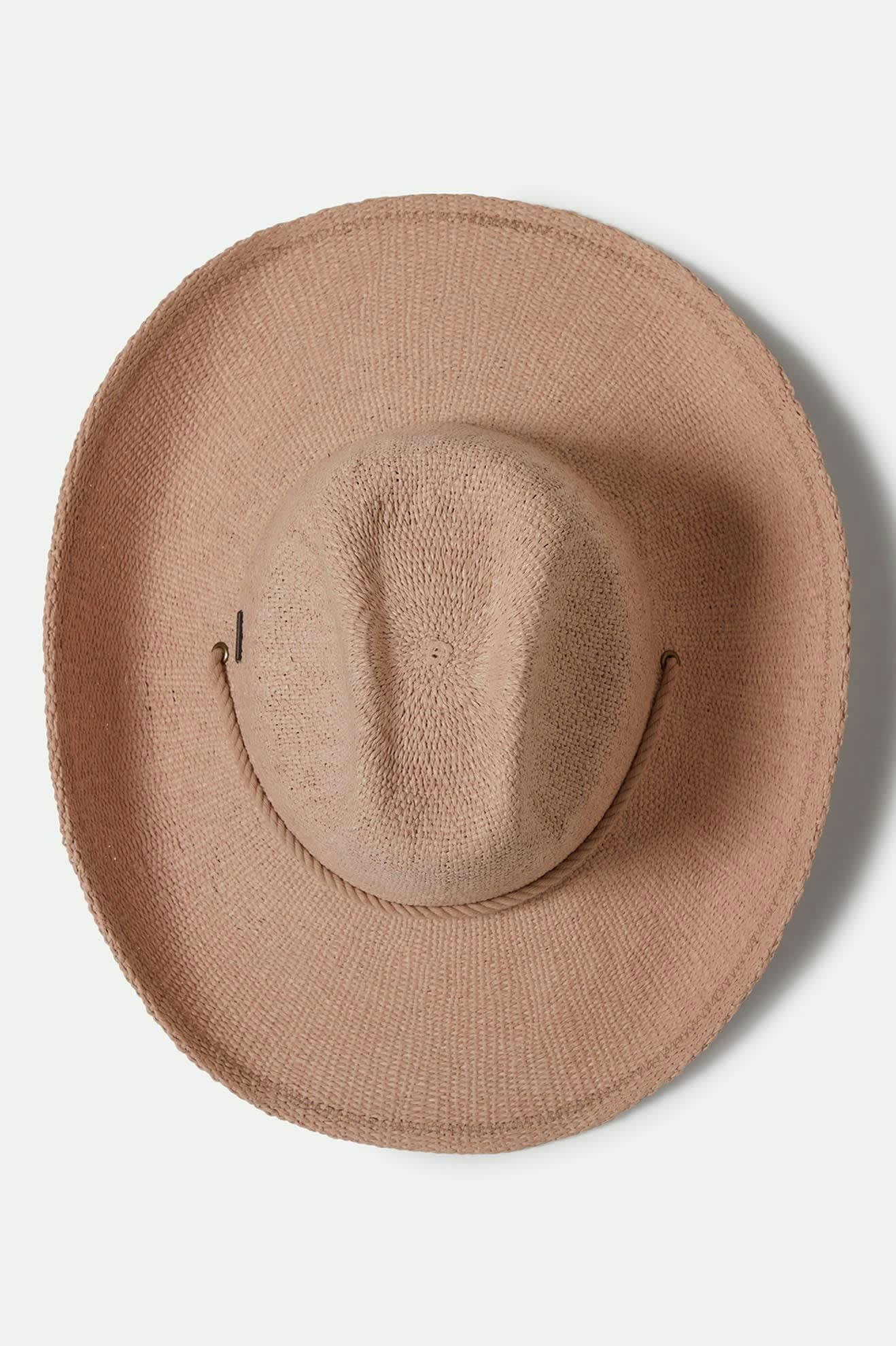 Women's Austin Straw Cowboy Hat in the color Soft Pink - Additional Laydown image
