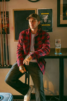 Men's Bowery Quilted L/S Flannel in the color Bright Red/Mahogany - Men's Lifestyle image