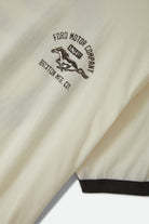 Men's Ford Mustang Ringer T-Shirt in the color Wimbledone White/Burnt Rubber - Additional Laydown image