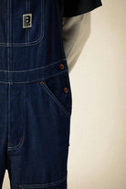 Men's Builders Overall in the color Rinse Denim - Additional Fit image