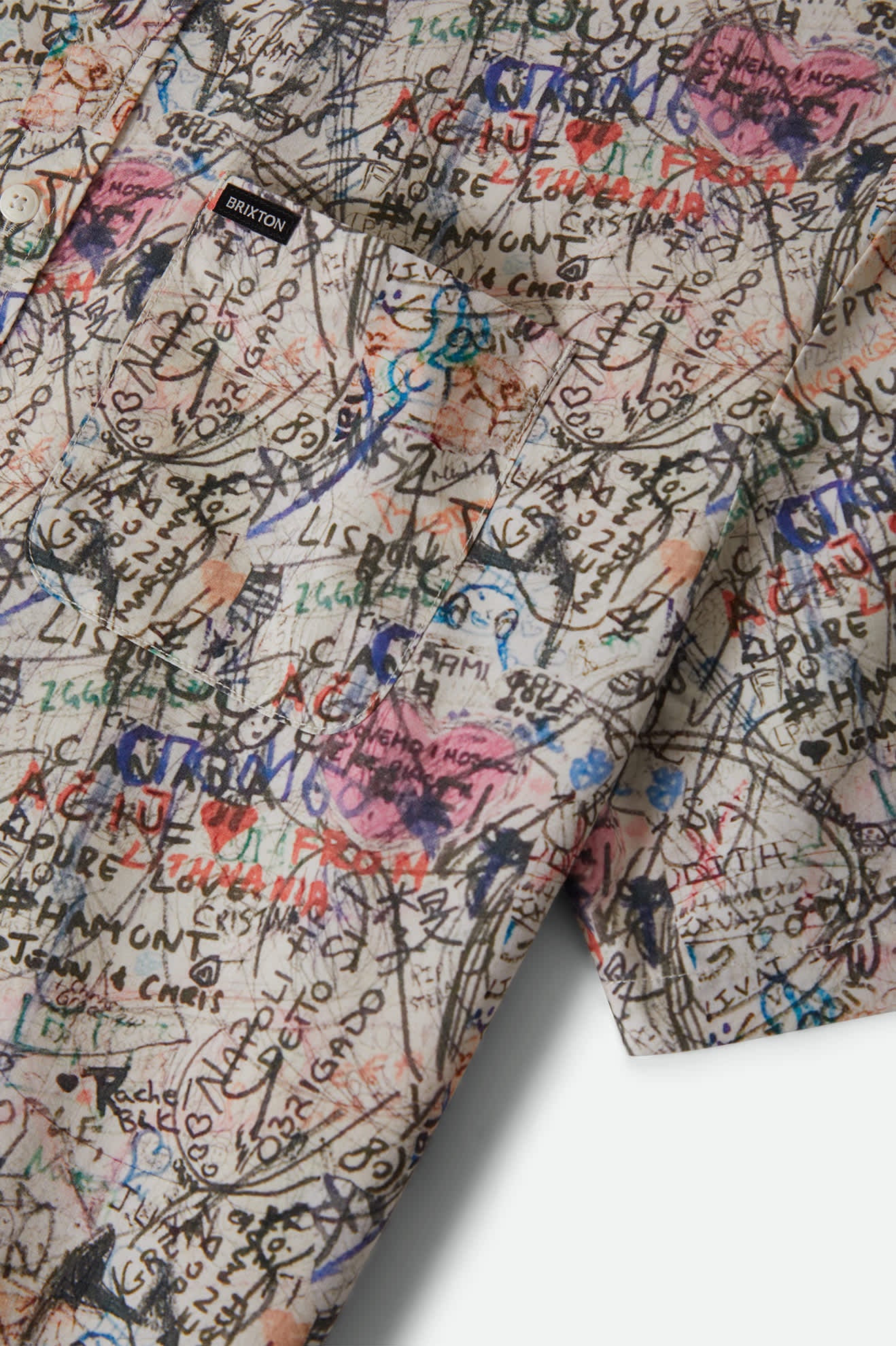 Men's Cru Print Short Sleeve Shirt in the color Graffiti - Additional Laydown image