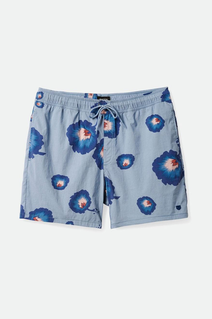 Brixton Voyage Hybrid Short 5.5" - Dusty Blue/Pacific Blue/Coral Pink