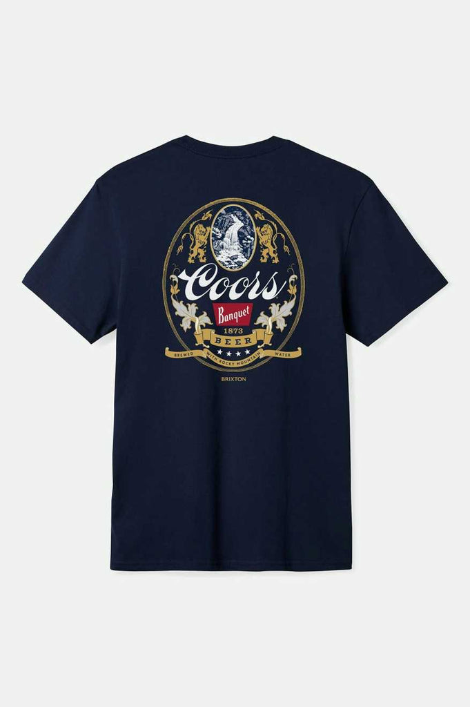 Brixton Men's Coors Start Your Legacy Mountain T-Shirt - Navy | Back