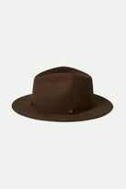 Brixton Unisex Messer Packable Fedora - Dark Earth | Extra Shot