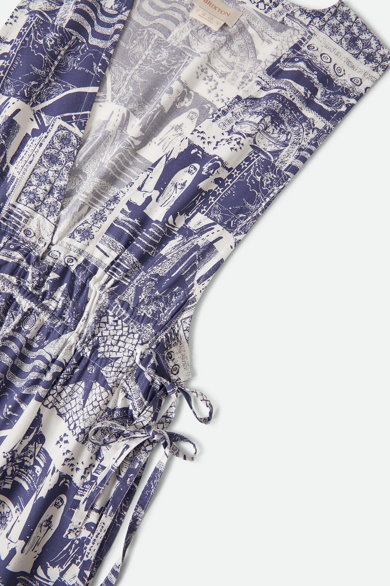 Women's The Bells Dress in the color Navy/White Collage - Additional Laydown image
