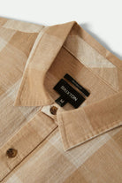 Men's Cru Linen Blend S/S Shirt in the color Off White/Sand - Additional Laydown image