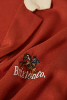 Women's Silky S/S Bowling Button Down in the color Burnt Brick - Additional Laydown image