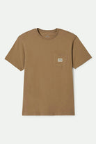 Men's Woodburn S/S Tailored Pocket T-Shirt in the color Khaki - Front Product View