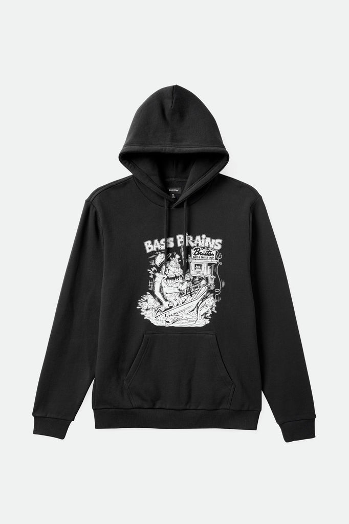 Brixton Men's Bass Brains Monster Hood - Black | Profile