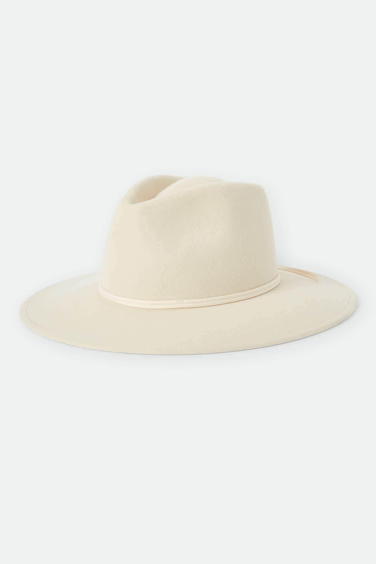 Women's Juniper Packable Hat in the color Wax Paper - Front Product Laydown Image