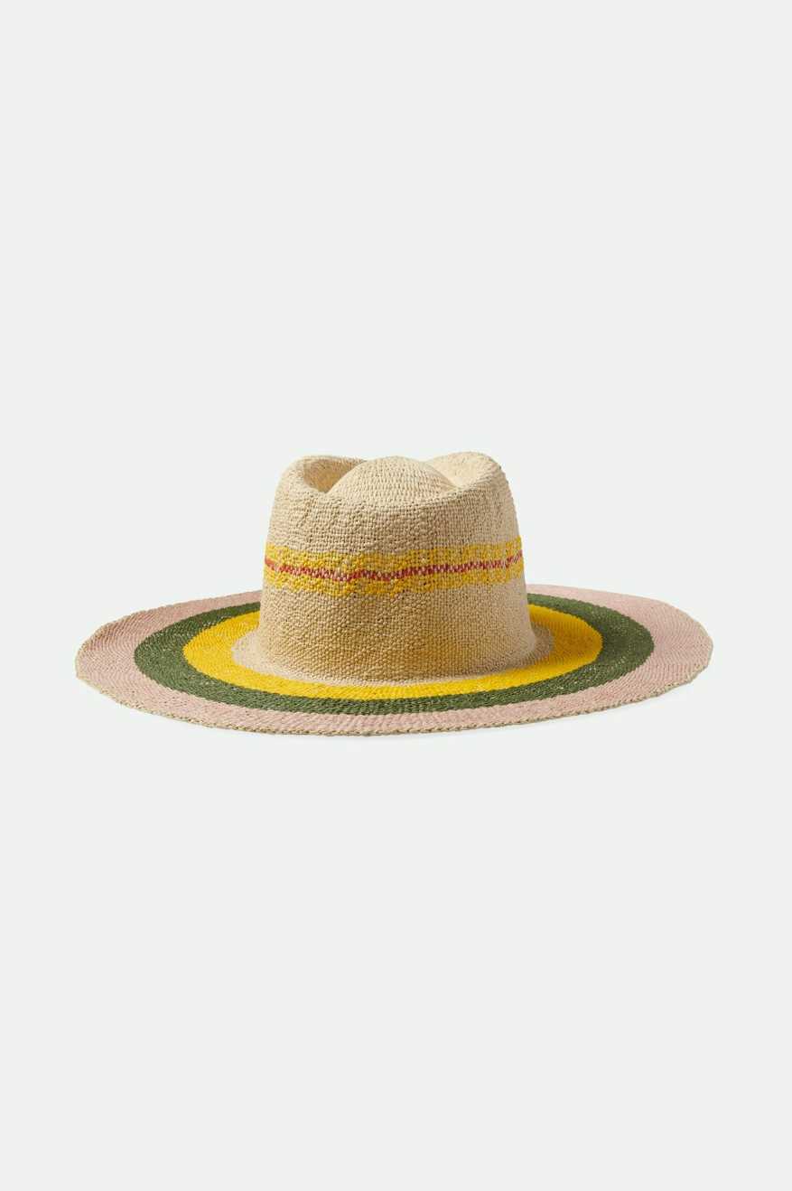 Brixton Women's Pauma Straw Fedora - Natural | Back