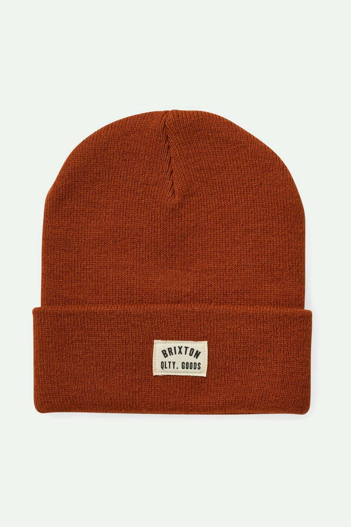 Brixton Men's Woodburn Watch Cap Beanie - Rust Orange | Main