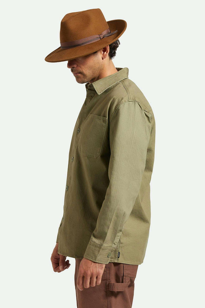 Brixton Unisex Dayton Convertabrim Rancher Hat - Coffee/Brown | Men's Front Fit