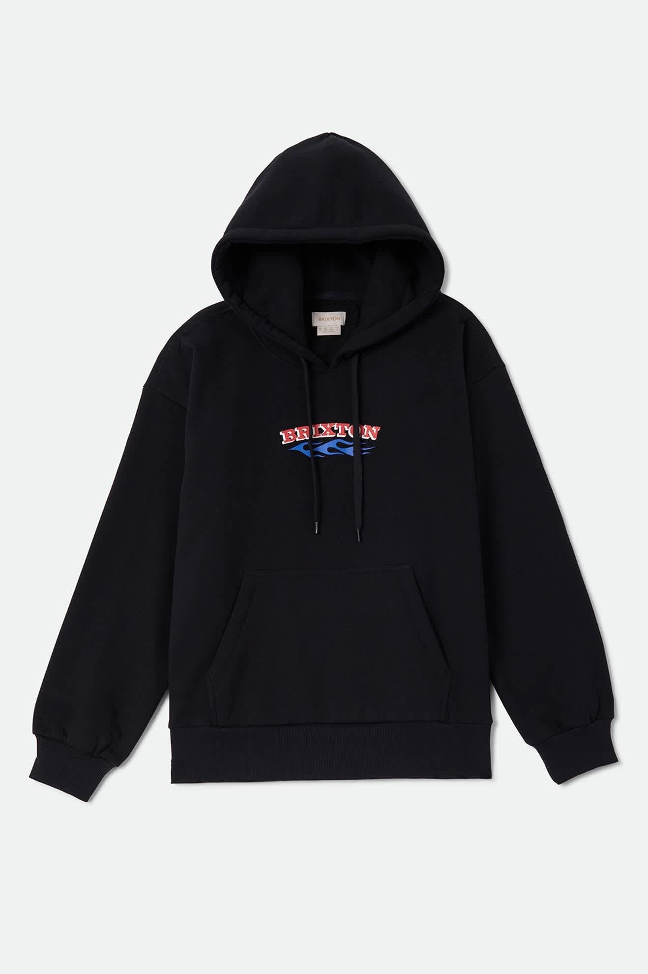 Women's Clifton Hood in the color Black - Front Product Laydown Image