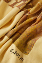 Women's Rocky Mountain Oversized Boyfriend T-Shirt in the color Celestial Yellow - Additional Laydown image