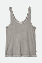 Brixton Women's Carefree Organic Garment Dyed Scoop Neck Tank - Washed Black | Profile