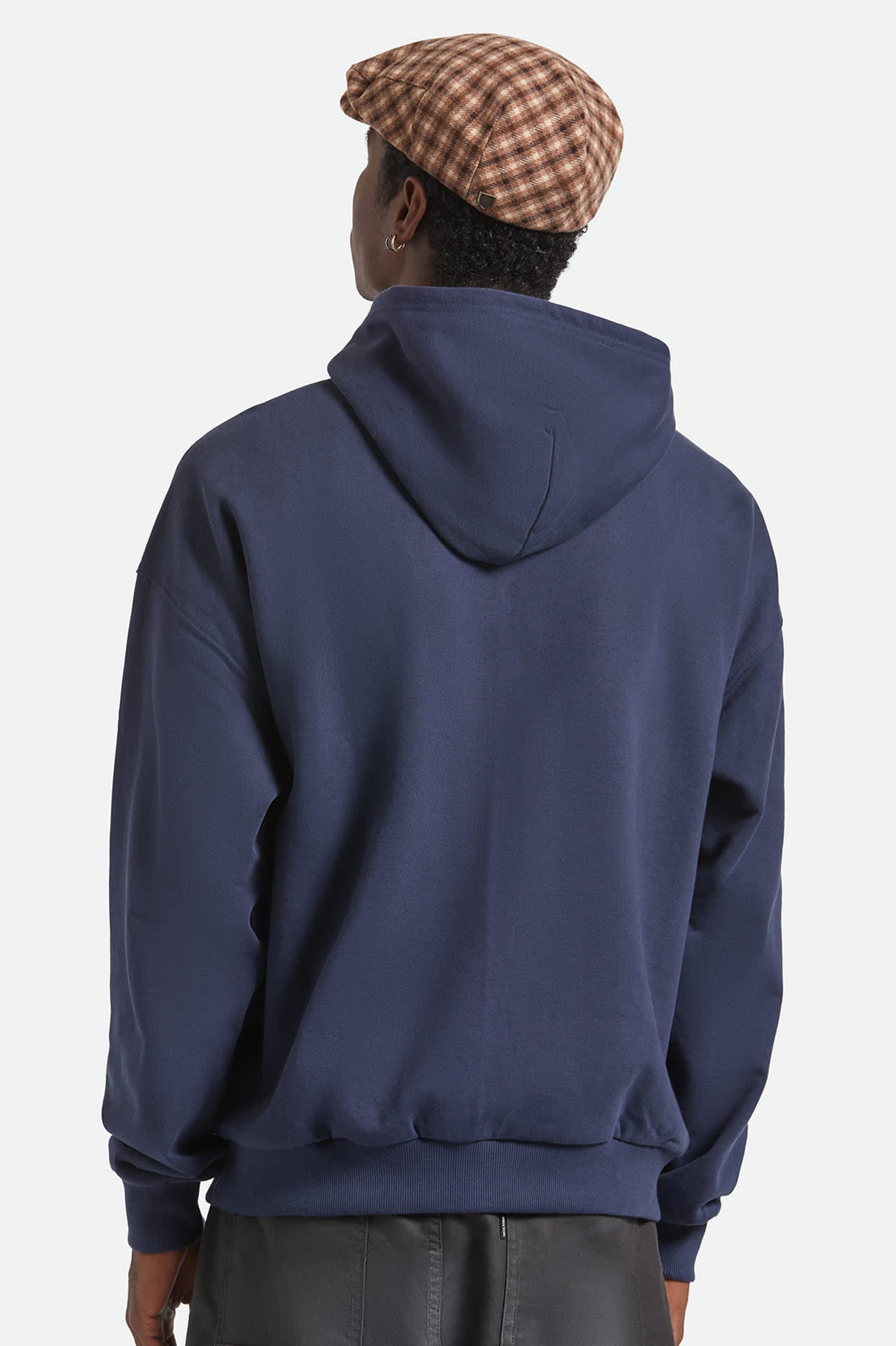 Unisex Hooligan Flat Cap in the color Sand/Brown - Men's Back View