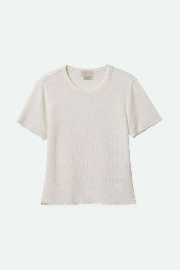 Brixton Women's Sheer S/S Knit Top - Off White | Main