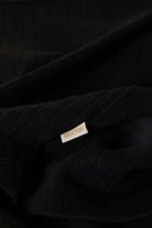 Women's Pointelle Slim Fit Tank in the color Black - Additional Laydown image