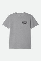 Men's Garnet Short Sleeve Standard T-Shirt in the color Heather Grey - Front Product Laydown Image