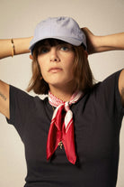 Unisex Shelby Adjustable Hat in the color Light Blue Chambray - Women's Front View