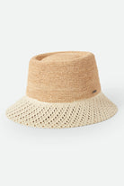 Women's Ellee Festival Straw Bucket Hat in the color Natural/Natural - Front Product Laydown Image
