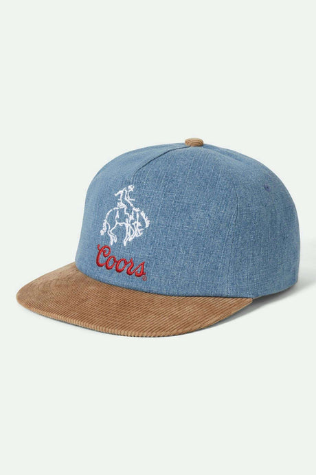 Brixton Unisex Coors Colt Snapback - Washed Denim/Sand | Main