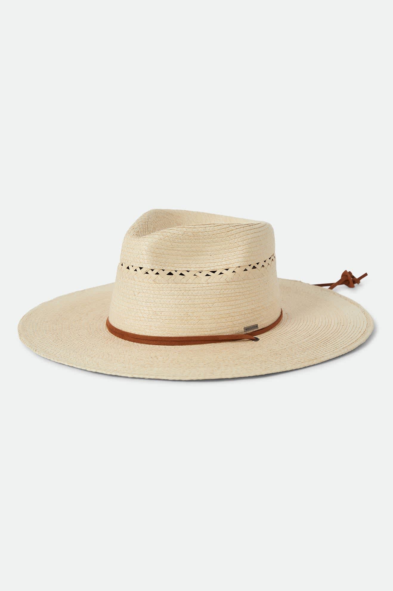 Unisex Beck Straw Rancher Hat in the color Natural - Front Product Laydown Image