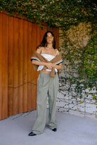 Women's Racing Stripe Crew Sweater in the color Washed Copper - Men's Lifestyle image