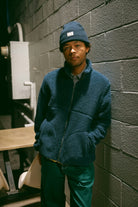 Men's Arctic L/S Fleece Mock Neck Jacket in the color Washed Navy - Men's Lifestyle image