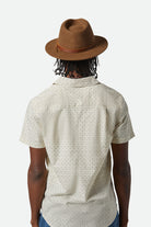 Unisex Messer Traditional Fedora in the color Coffee - Men's Back View